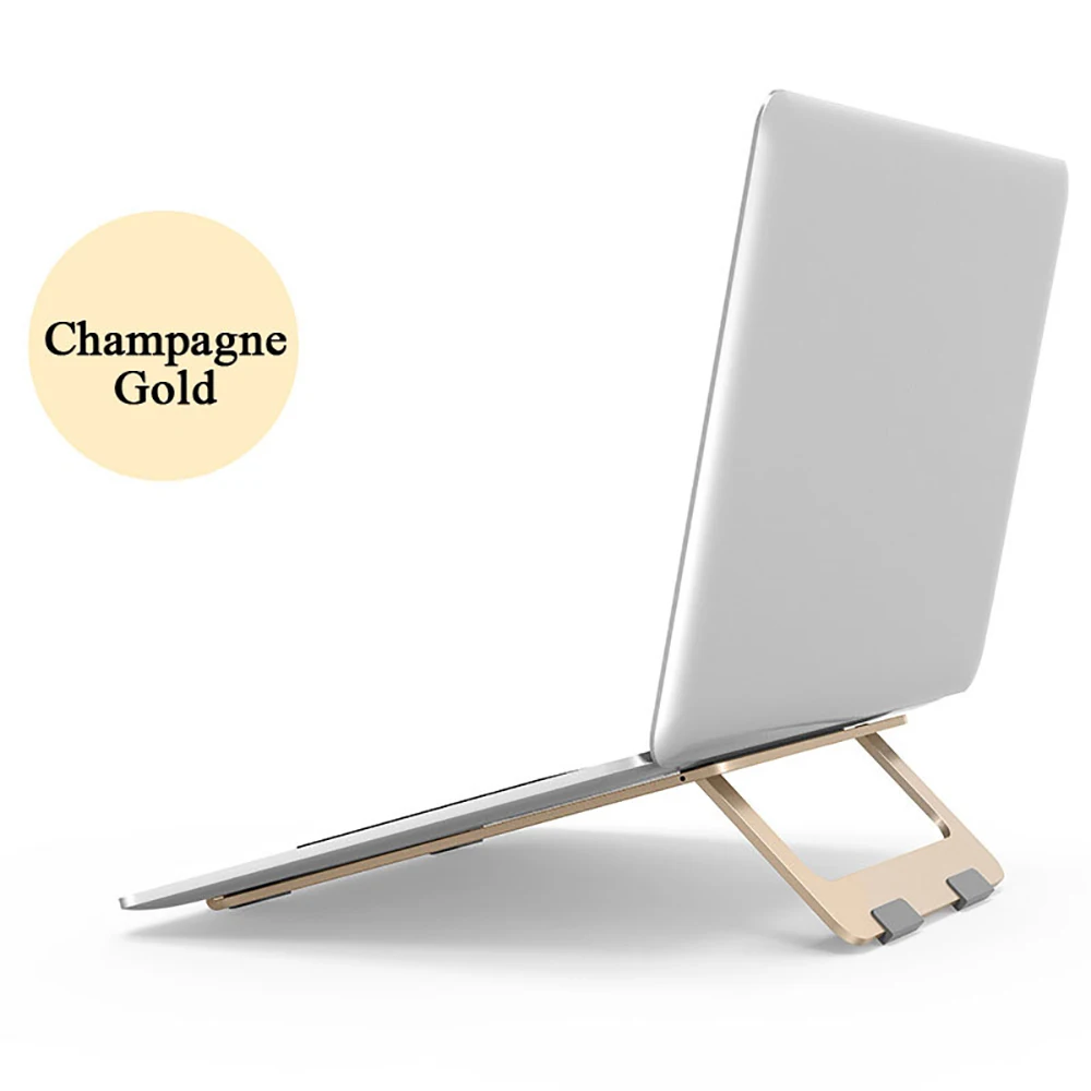 Gold Color Aptop Stand for MacBook Pro Notebook Foldable Aluminium Alloy Tablet Bracket Laptop Holder | Электроника