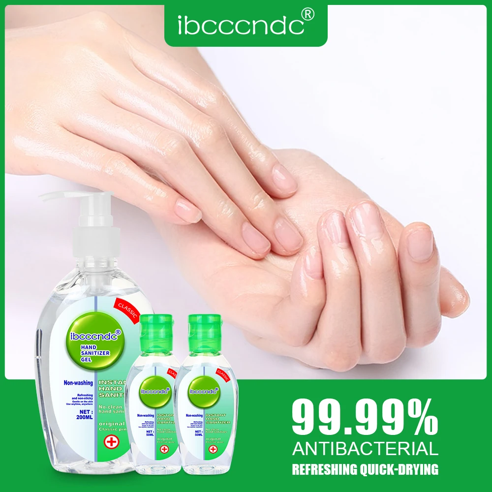 200 мл + 2 шт. 50 Антибактериальный безводный дезинфицирующее средство для рук