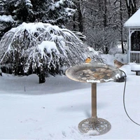 bird bath de icer heater with aluminum base outdoors winter deicer deicer water heater thermostaticallyus plug