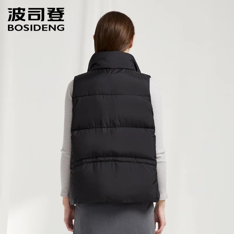 Пуховой жилет BOSIDENG женский зимний с воротником-стойкой утепленный свободный