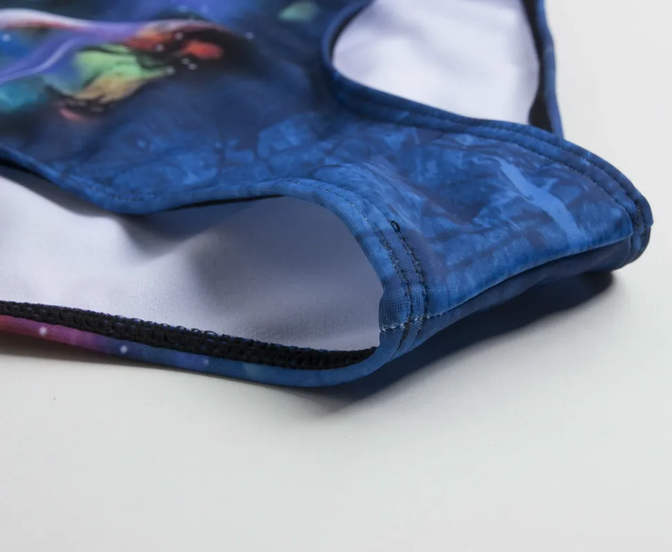 Женский цельный купальник сексуальный купальный костюм из джинсовой ткани с