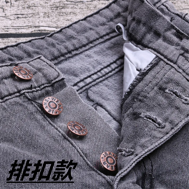 Шорты женские джинсовые дымчато-серые с завышенной талией пикантные свободные