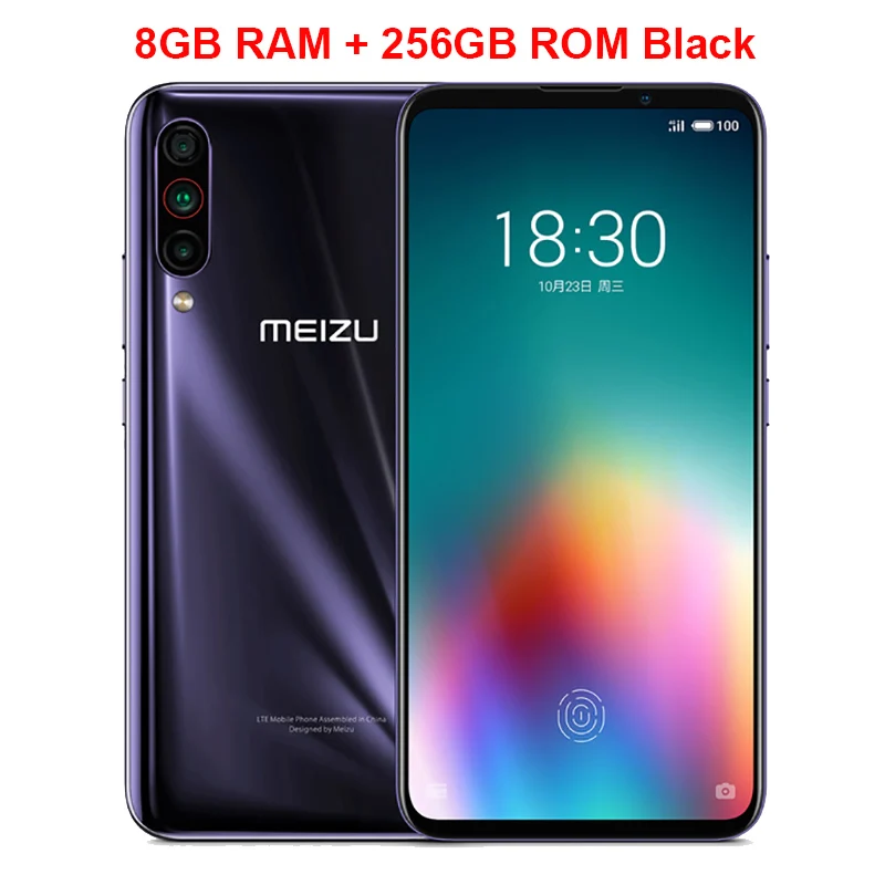 Black 8GB 256GB Meizu 16T мобильный телефон, 6,5 дюймов, 6 ГБ ОЗУ, 128 Гб ПЗУ, Восьмиядерный процессор Snapdragon 855, Android 9,0, тройная камера, 4500 мАч, Samrtphone - Цвет: Black 8GB 256GB