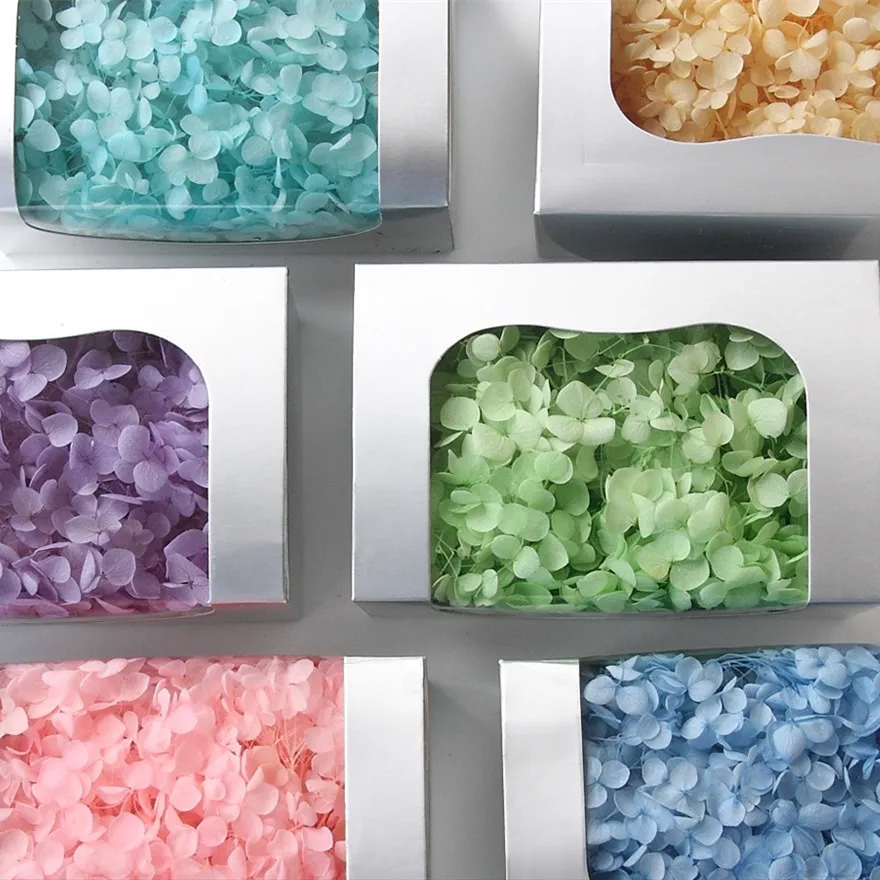 

20 г/лот, класс А, сохраненная Анна Гортензия, Природа Цветок голова DIY Подарочная коробка, настоящее вечное свадебное украшение, Невеста быть головной убор