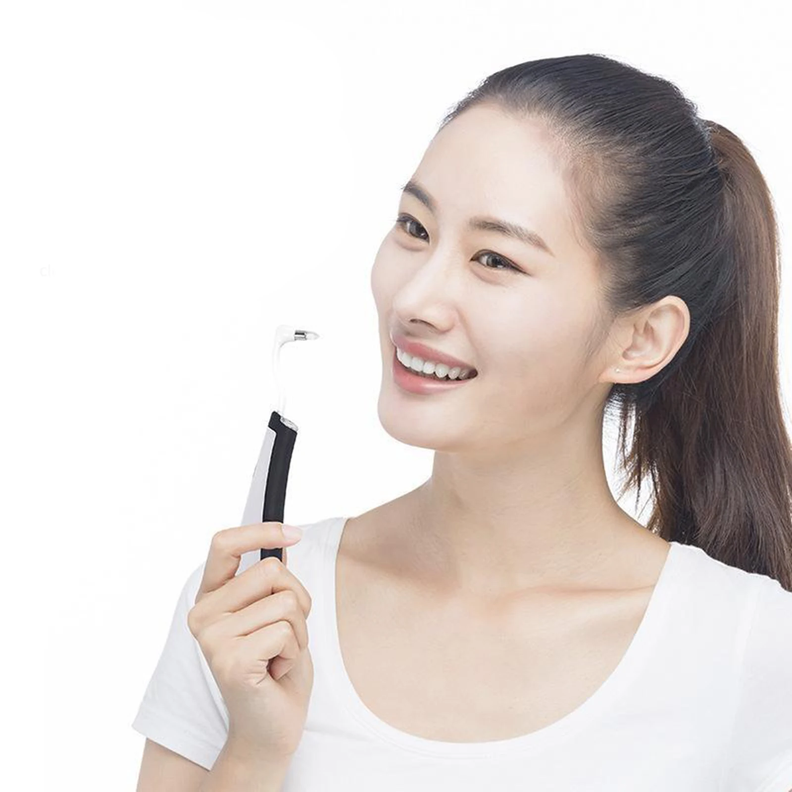 

Electric Ultrasonic Tooth Stain Eraser with LED Light for Teeth Whitening