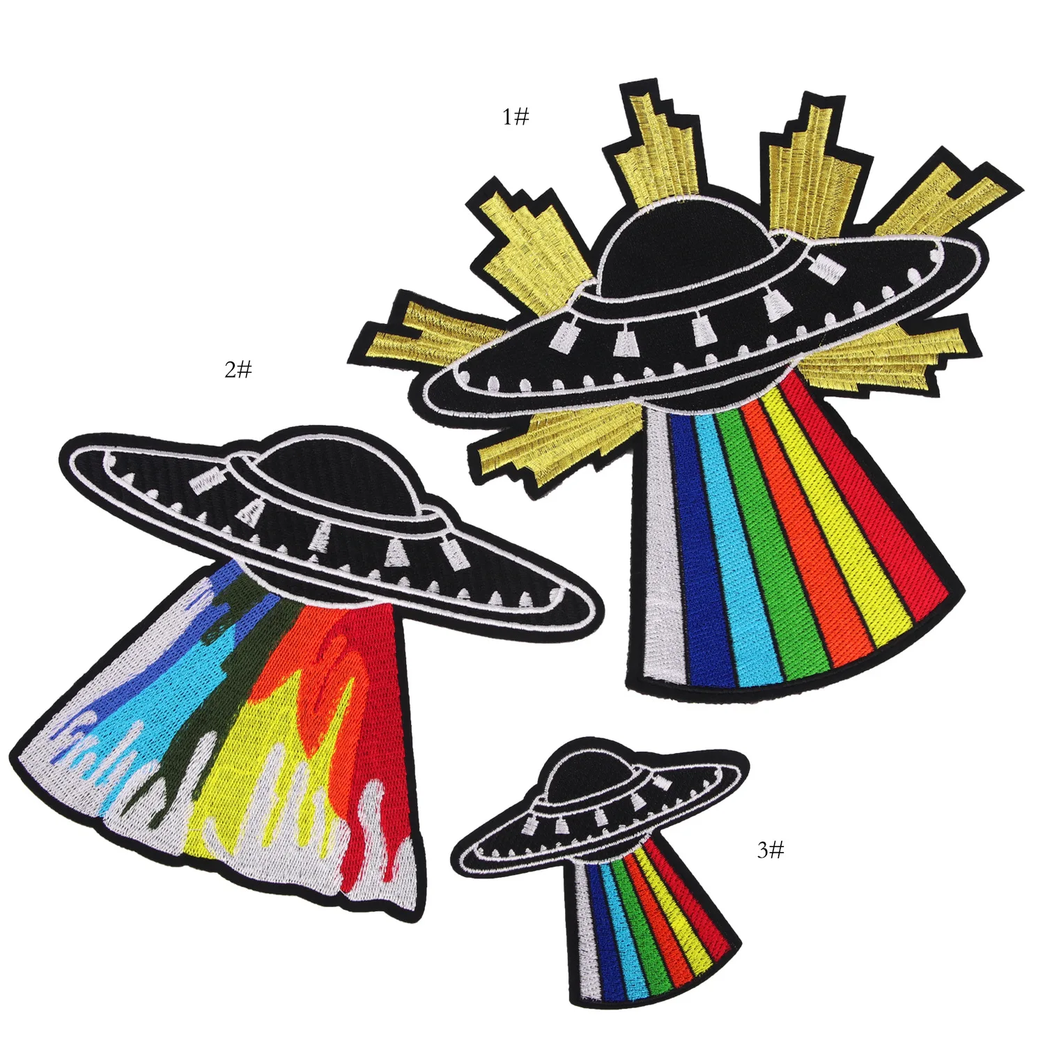 

New Space Universe Planet Spaceship Patches Iron on Appliques Embroidered Patch for Clothes T-shirt DIY Decoration Accessories