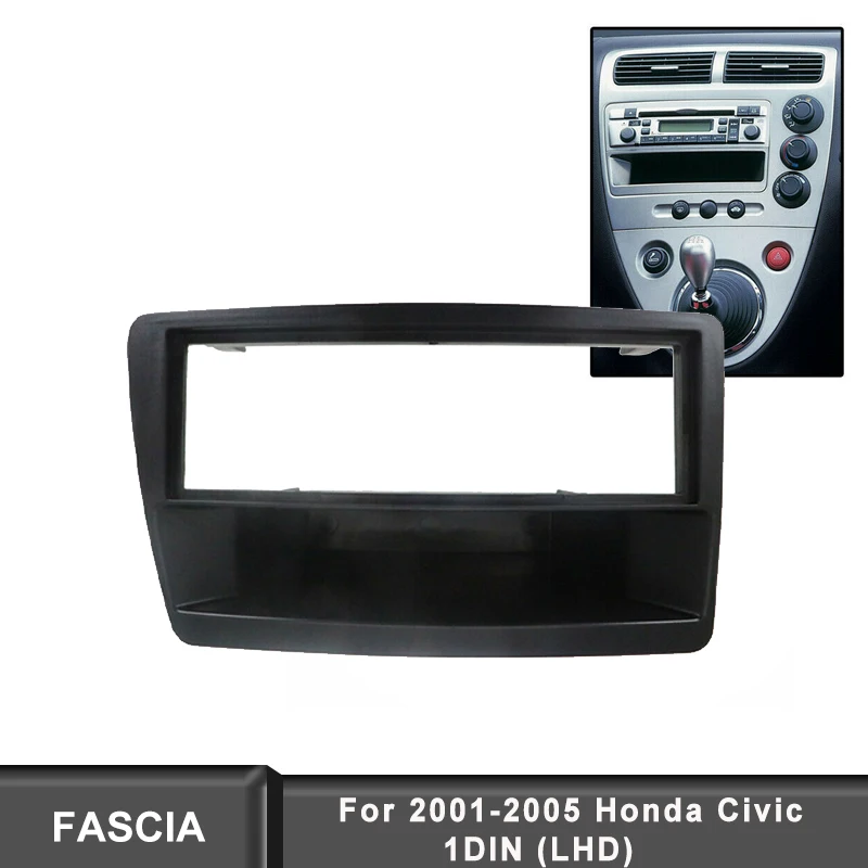 1 Дин Радио панель для 20012002 2003 2004 2005 Honda Civic LHD CD стерео рама Панель плиты Даш