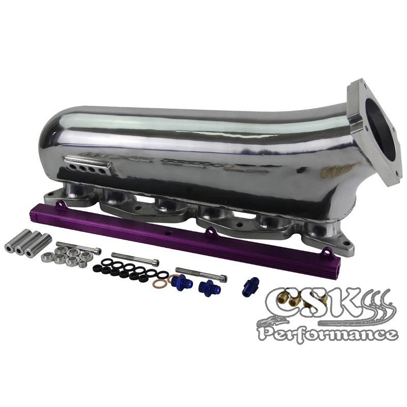 Полированный впускной коллектор + верхняя Топливная рейка фиолетовый для