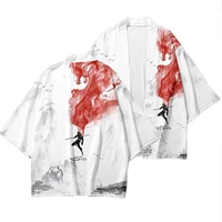kimono japanese clothes yukata male samurai costume haori obi male beach kimono cardigan coat japanese streetwear japan clothing