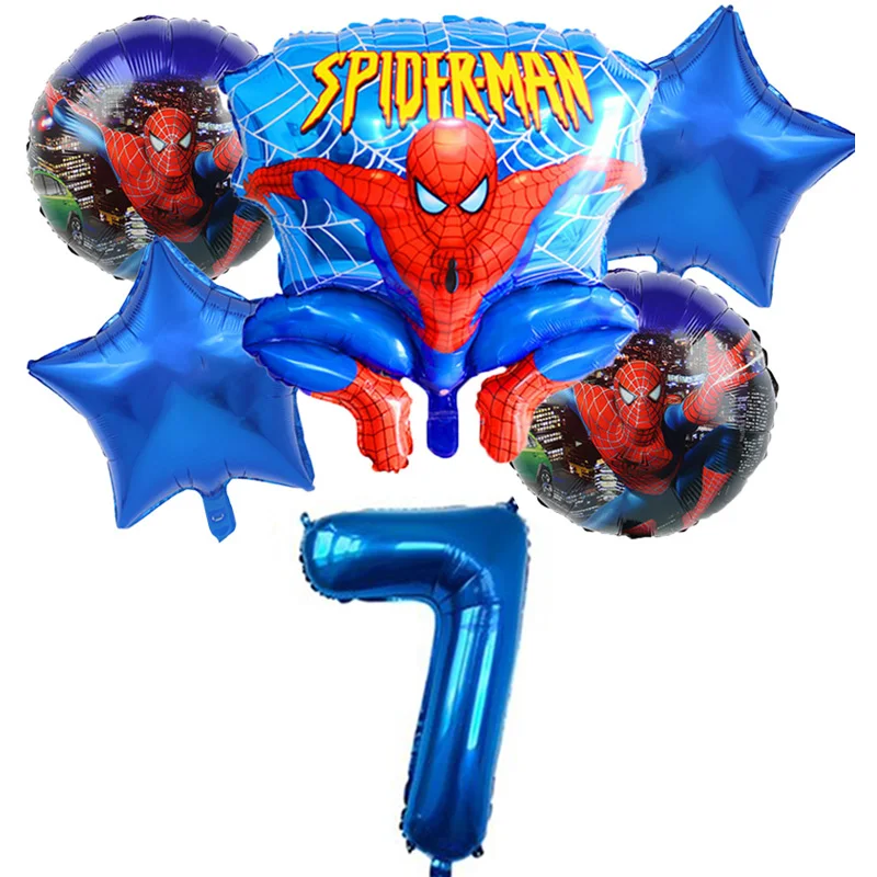 6 шт. фольгированные шары Человек-паук | Дом и сад