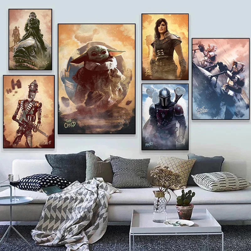 

Алмазная живопись с персонажами Диснея, картина из аниме «мандалор» из Звездных войн, Алмазная мозаика, вышивка крестиком, наборы для домаш...