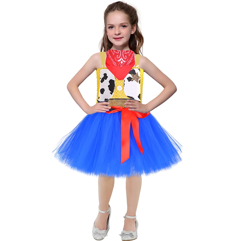 Костюм коровы Вуди для ролевых игр с шляпой девочек на день рождения Хэллоуин