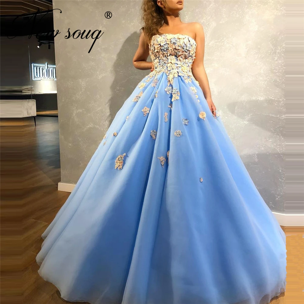 Шикарный светильник синие платья для выпускного вечера 3D цветок из бисера ручная