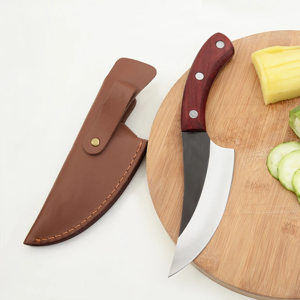 Damask Leather Sheath for 5.5 inch Boning Knife Serbian Chef Covers Easy to Carry Out Camping Case Cooking Tools | Дом и сад
