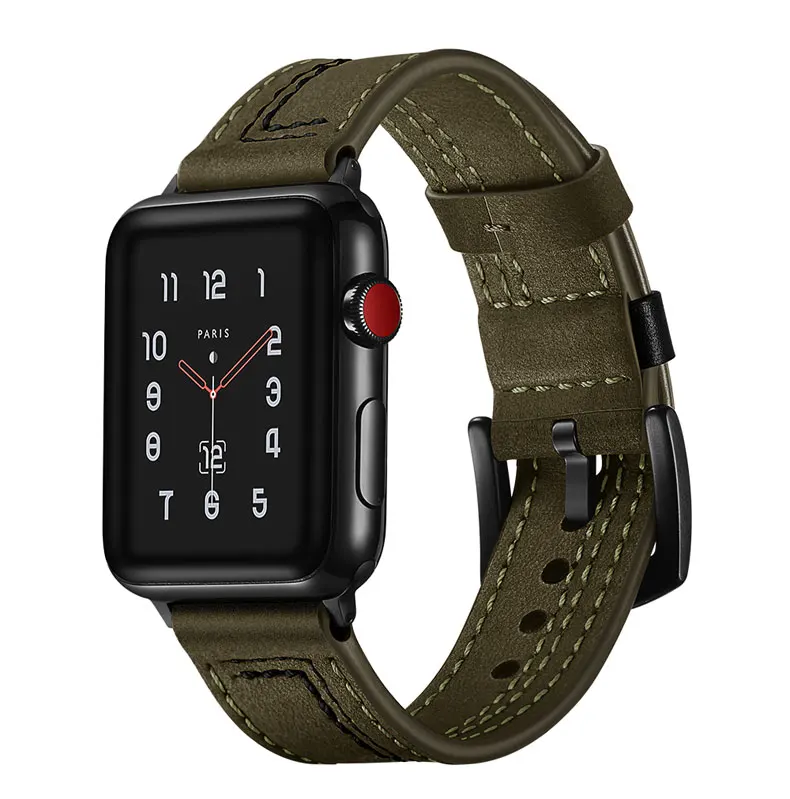 Часы с ремешком из натуральной кожи, ремешок для apple watch, ремешок 42 мм, 38 мм, версия 5/4/3/2/1 браслет в едином положении во время занятий легкой атлетикой для наручных часов iwatch, ремешок 4 5 44 мм 40 мм, correa
