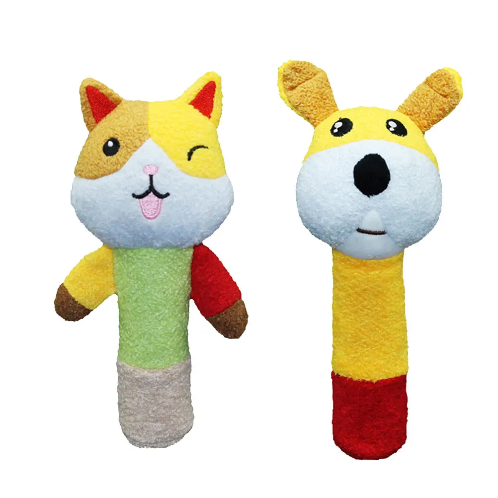 От 0 до 3 лет Детские Погремушки Мультфильм встряхнуть и понять чучело игрушка с