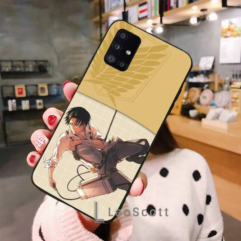 

Anime Japanese attack on Titan Phone Case For Samsung A40 A50 A51 A71 A20E A20S S8 S9 S10 S20 Plus note 20 ultra 4G 5G