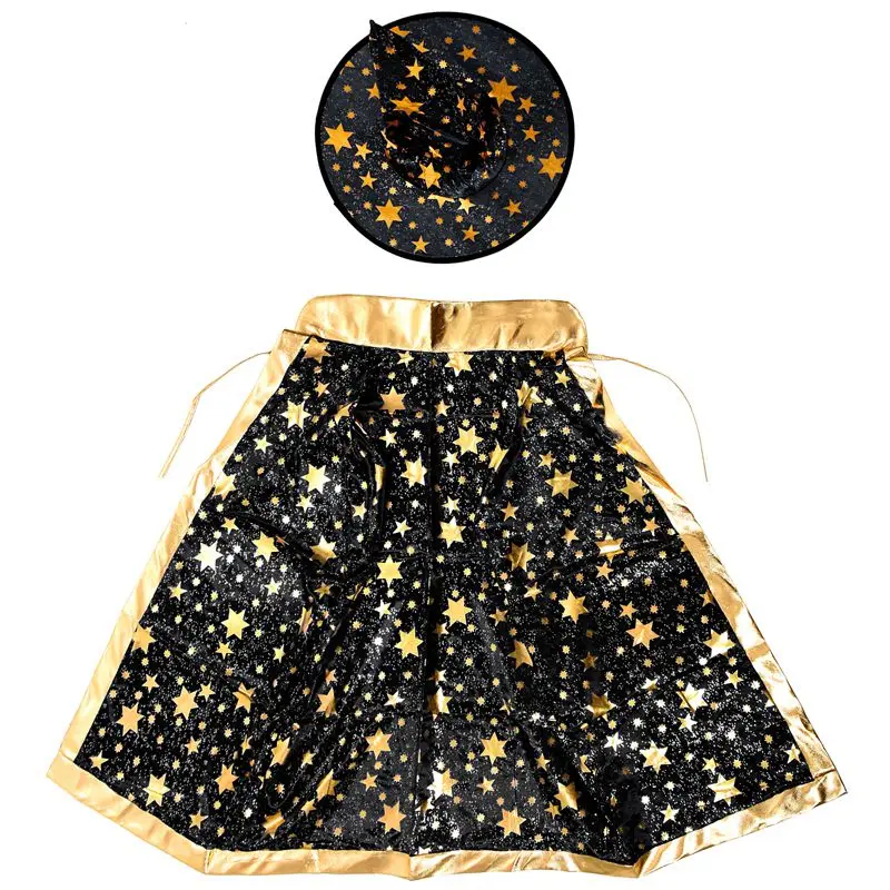 Костюмы на Хэллоуин накидка волшебника ведьмы с шапкой для мальчиков и девочек| |