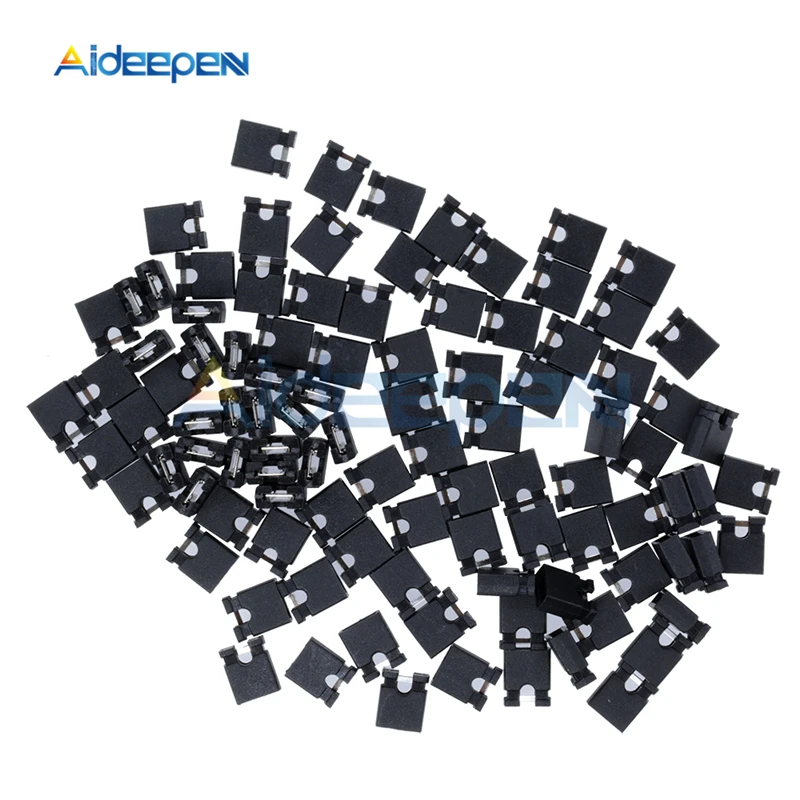 

100Pcs/lot 2.54mm Standard Circuit Board Mini Micro Jumper Cap For 2.54mm Header (Shunts) Short Circuit Block Jumper