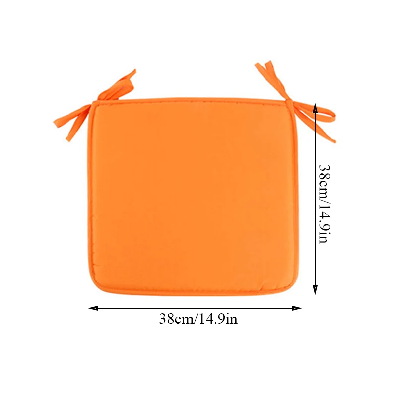 

21 Colors Sponge Chair Pad 40 cm Round Chair Pad Garden Chair Pad Solid Removable Tie-on Circular Chair Cushion Seat Cushion