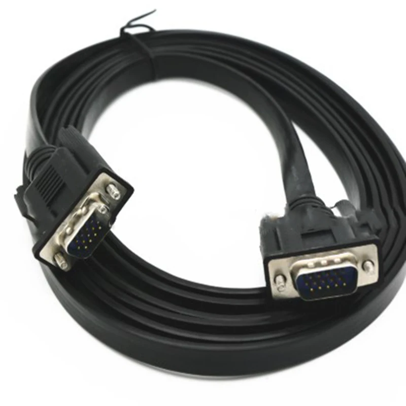 VGA Мужской 15PIN плоский 3+ 6 к VGA Мужской 15PIN Удлинительный кабель с патроном 1,8 м