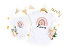 Радужной расцветки в стиле Мама и мини-футболки с радугой детский наряд с рисунком радуги, подарок футболка мама 
