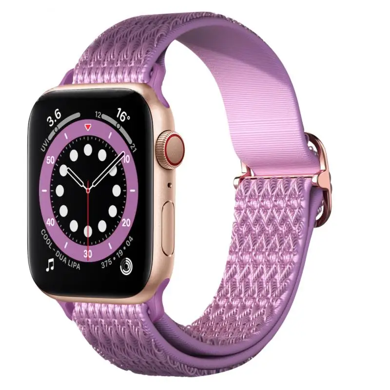 Ремешок для Apple Watch Band 38/40/41/42/44/45 мм регулируемый эластичный Алмазный браслет