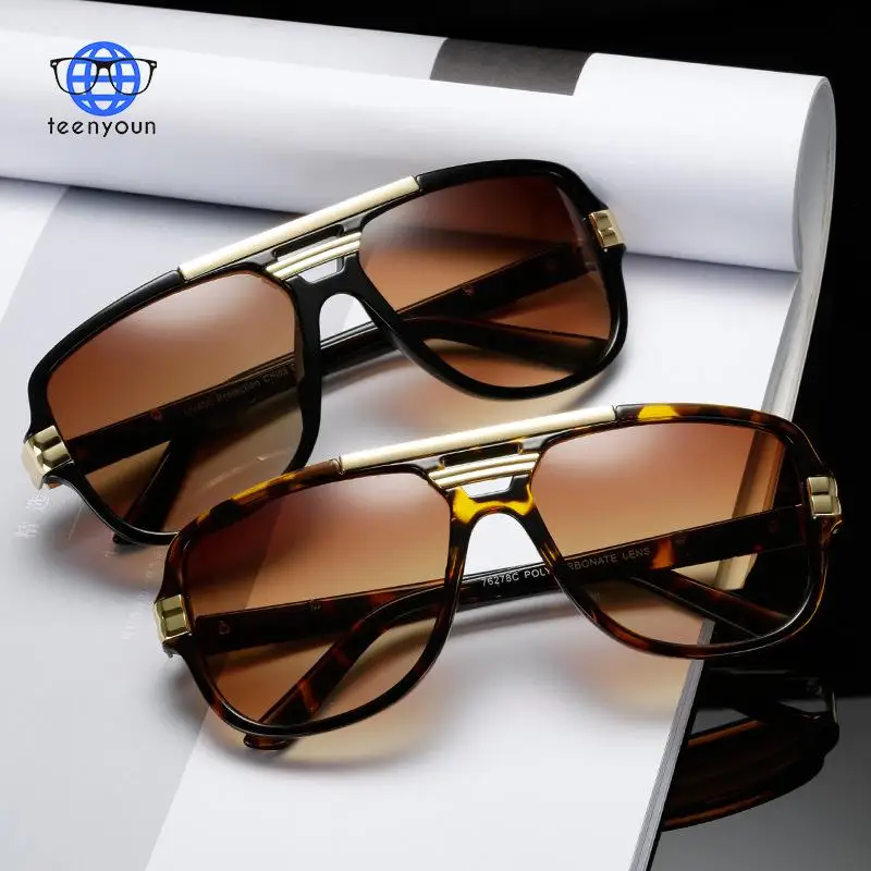 

TEENYOUN 2021 Fashion Shield Sun Glasses For Women Men Luxury Brand Sun Glasses Vintage Oculos De Sol Masculino UV400