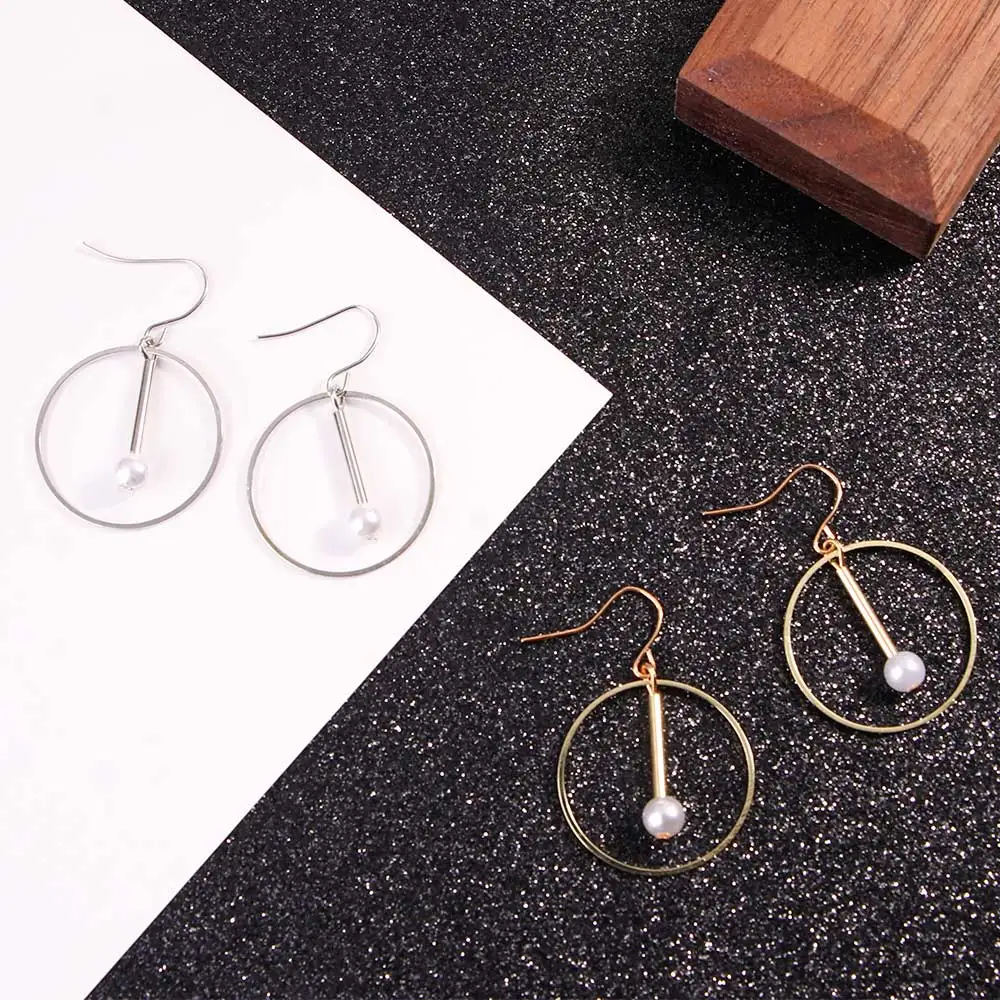 Корейские минималистичные шикарные стильные серьги металлические изогнутые