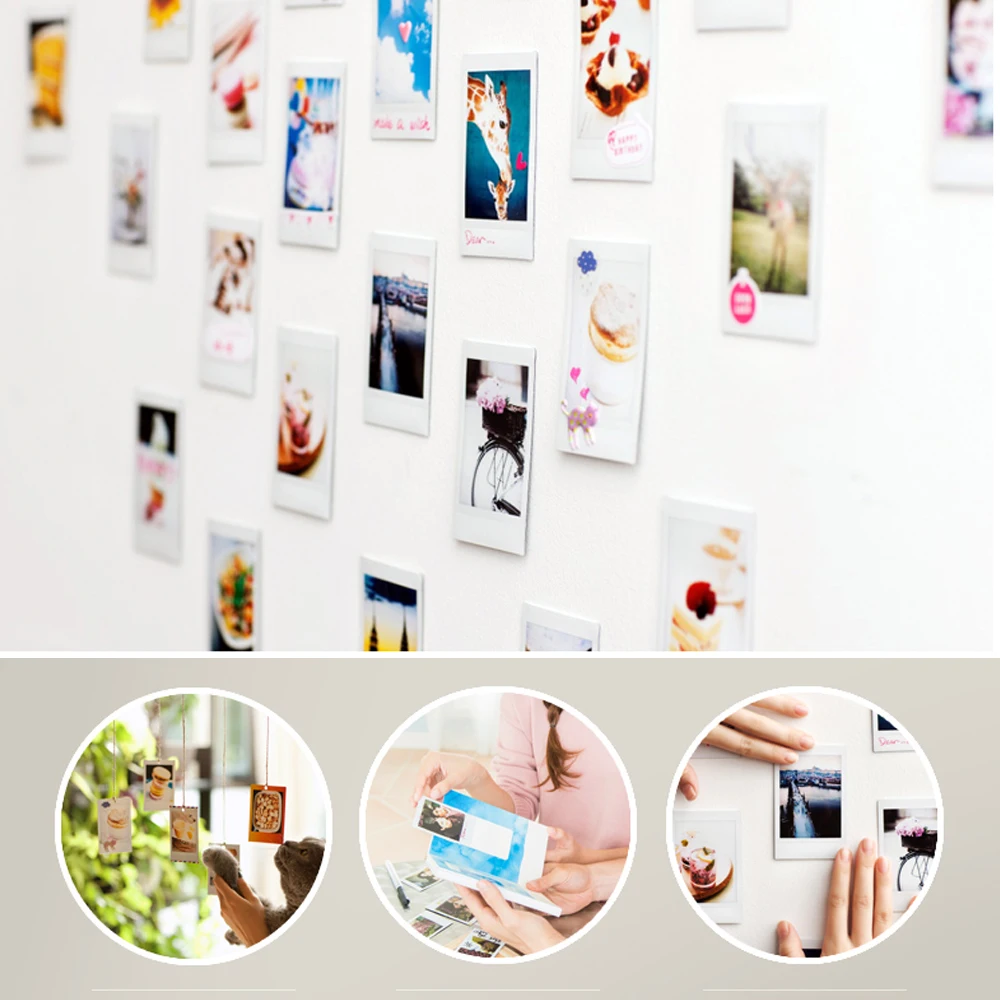 Белая фотобумага для Fujifilm Instax Mini 20 листов альбом моментальных снимков 7s/8/25/90/9 |