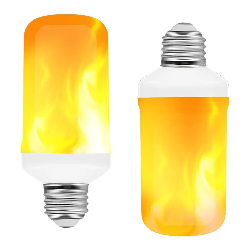 LED E27 Flame Bulb Fire 4 patterns LED Light Dynamic Flame Effect 220v for Home Lighting