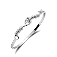 fashion woman beaded scrub bracelet girl elegant sweet romantic 925 silver party jewelry birthday gift wholesale drop shipping
