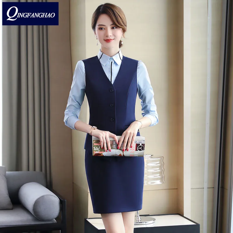 Одежда для стюардесс женский Профессиональный банковский жилет рабочая одежда