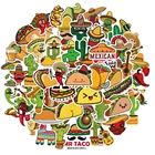 Виниловые наклейки для еды в мексиканском стиле, 50 шт., милые наклейки с персонажами из мультфильмов стикеры для детей, сделай сам, ноутбука, мото, багажа, холодильника, Канцтовары