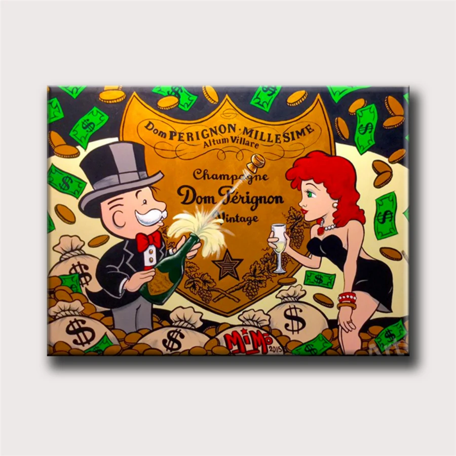 Настенный художественный холст Alec Monopolys Dom Perignon HD с печатью постера живопись