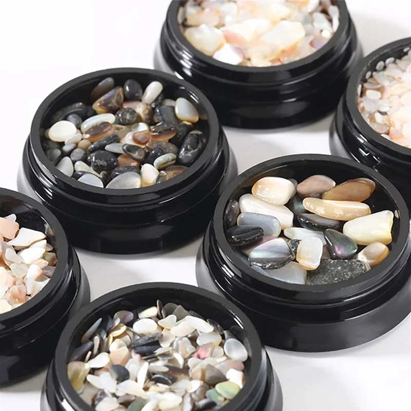 3D ракушки для ногтевого дизайна фрагменты маникюрный декор самодельные наклейки