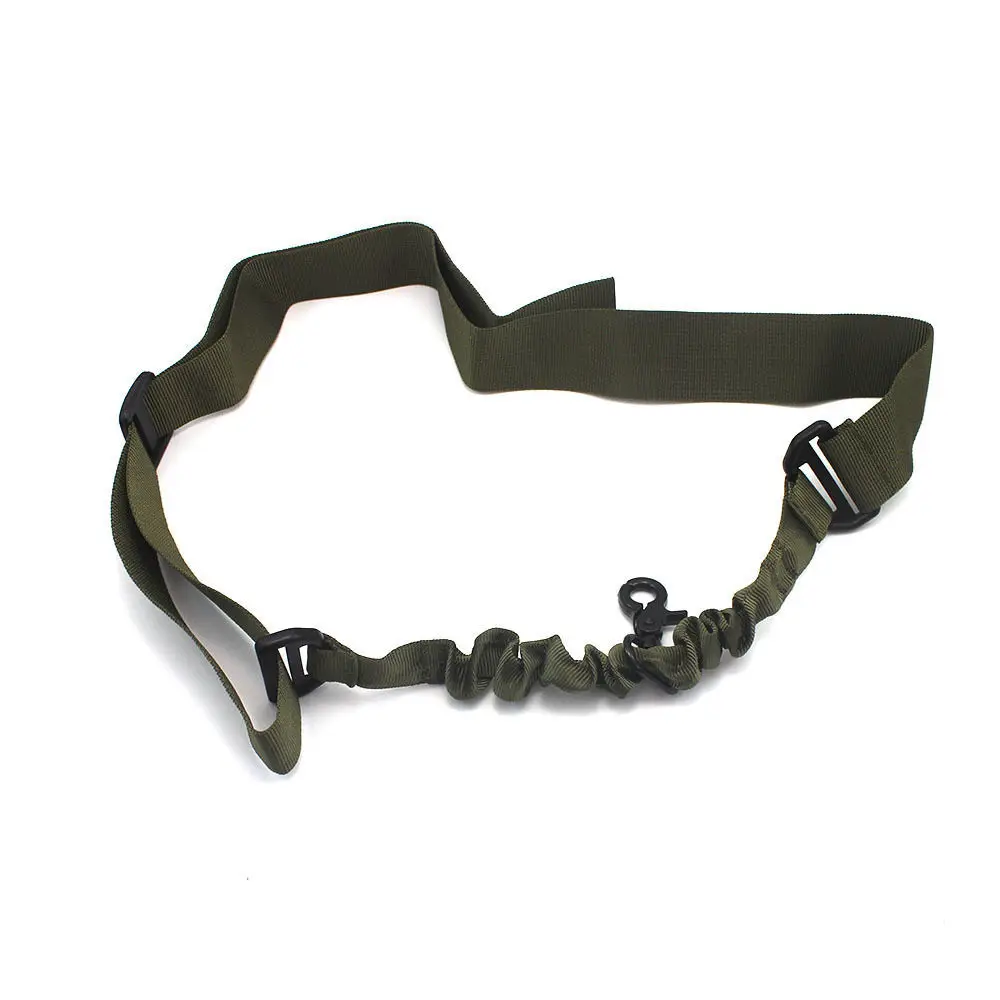 

Nylon Gun Sling Adjustable Tactical Single Point Bungee Rifle Belts Gun Airsoft Sling Hunting Army Green Black Gun Strap