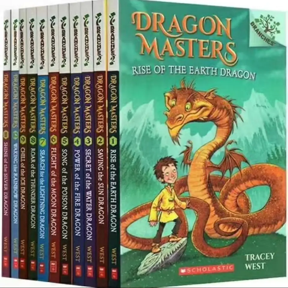 

16 Books/Set Dragon Masters Children Books Kids English Reading interesting Story Book Chapter Book Novels read train 5-10 years