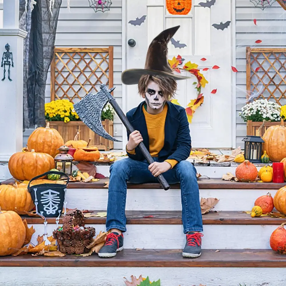 

Witch Hat Leather Adult Costume Party Accessory Halloween Hat For Masquerade Party Theatrical Performance Great Gift