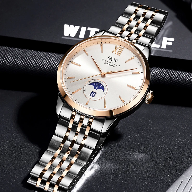 

CARNIVAL New Men Fashion Classic Mechanical Watches Business Waterproof Clock Luxury Brand Stainless Steel Automatic Watch 527
