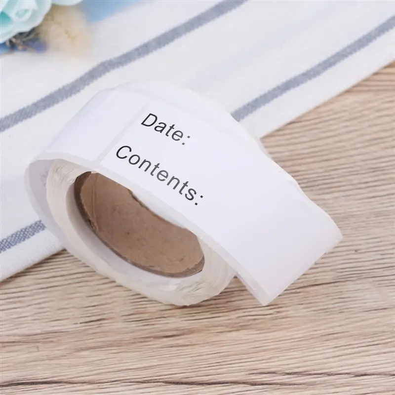 

125pcs/Roll Freezer Food Labels Self-Adhesive Removable Blank Sticker for Kitchen Home