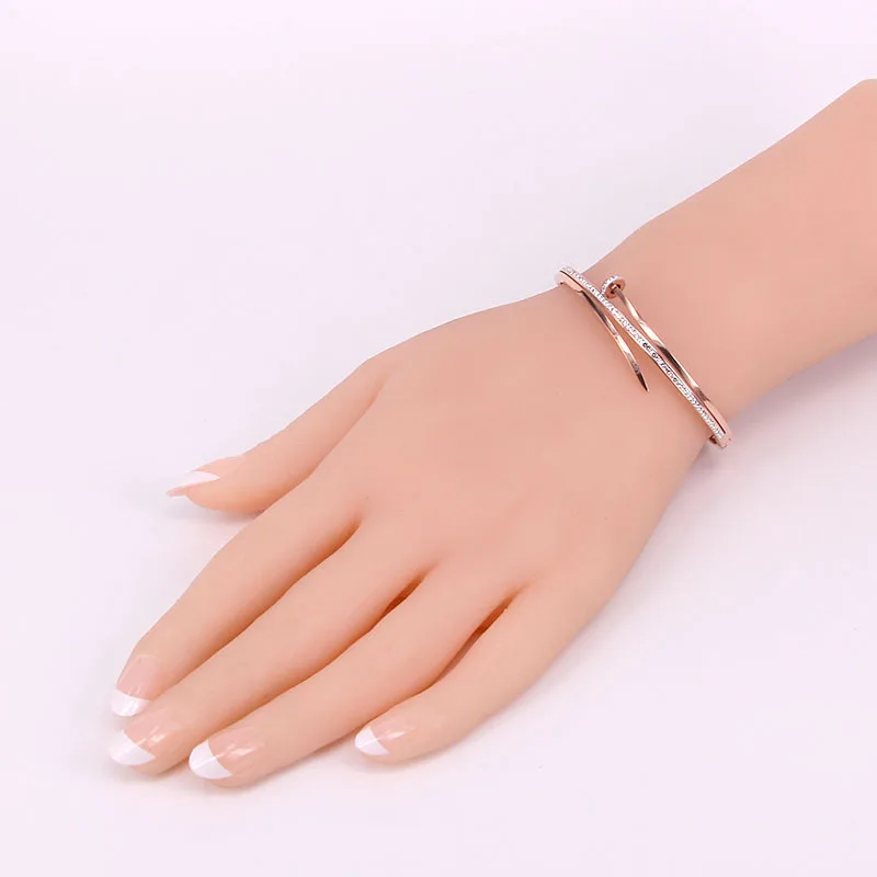 Индивидуальные женские браслеты браслет для женщин полый трехслойный гвоздь