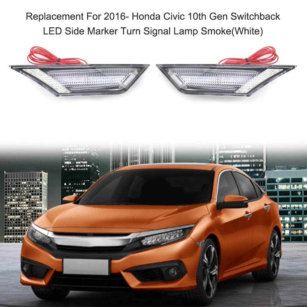 Светодиодный Боковой габаритный указатель поворота лампа для замены дыма 2016- Honda