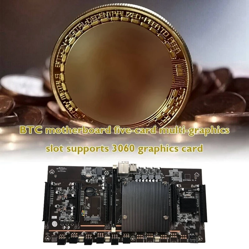 BTCX79 H61 Mining Motherboard with E5 2620 V2 CPU+Fan+Switch Cable DDR3 Support 3060 3070 3080 Graphics Card for BTC | Компьютеры и