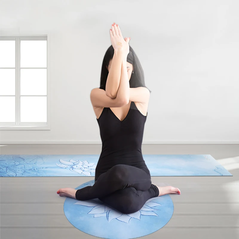 Круглый коврик в китайском стиле для йоги 2020 подушка медитации 60 см замшевый