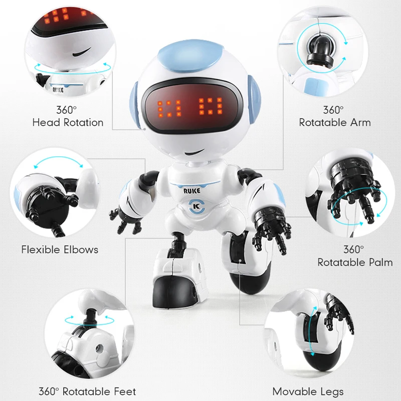 

Intelligent Mini DIY Robot Toy Talking Smart Robot Touch Sensor Robot Educational Toy Humanoid Sense Inductive Alloy Body Robots