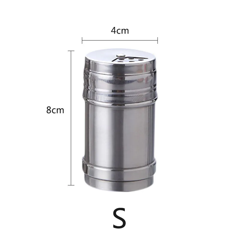 

Salt Sugar Bottle Rotating Cover Multi-purpose Stainless Steel 1Pcs Kitchen Gadgets Spice Pepper Shaker Spice Jar Seasoning Can