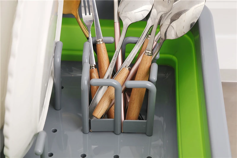 Складная Силиконовая полка для посуды DIY кухонная стойка хранения чашек сушилка