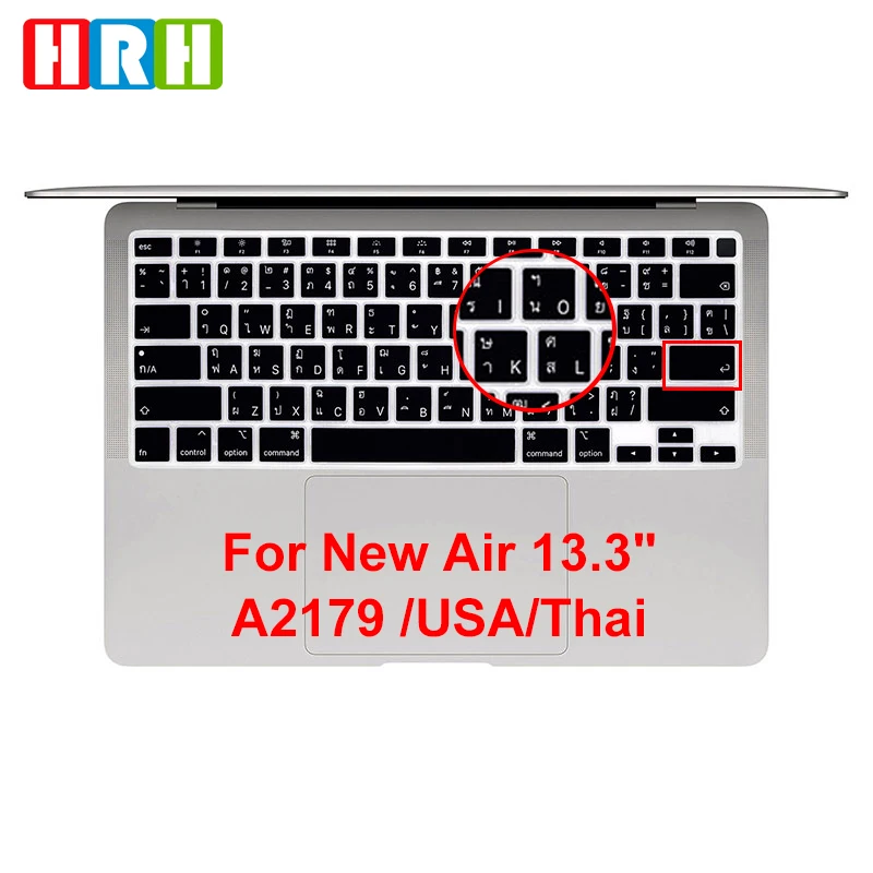 

Силиконовый чехол для клавиатуры для MacBook Air 13 Touch ID A2179 M1 A2337 (выпуск 2020 г.)