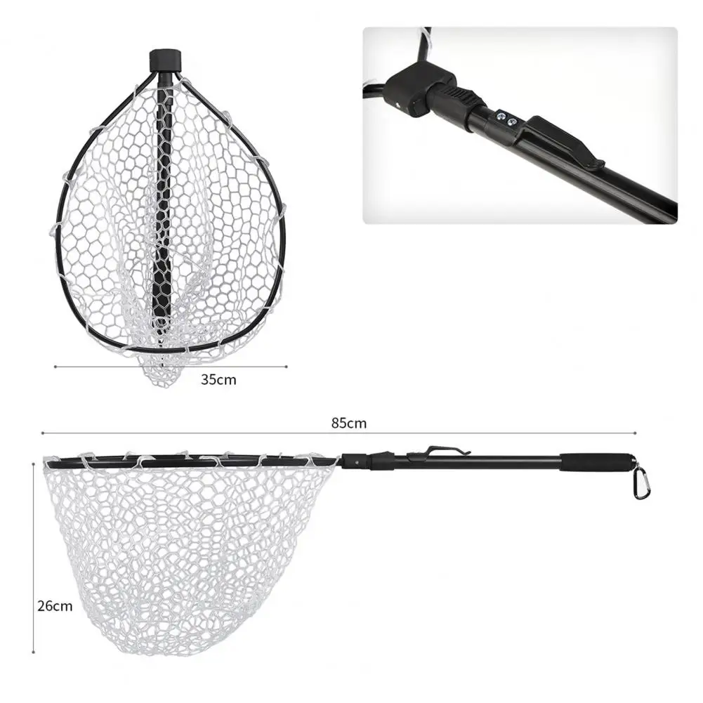 

Outdoor Foldable Retractable Aluminum Alloy Fishing Net with Anti-slip Handle With Buckle Design Easy To Carry